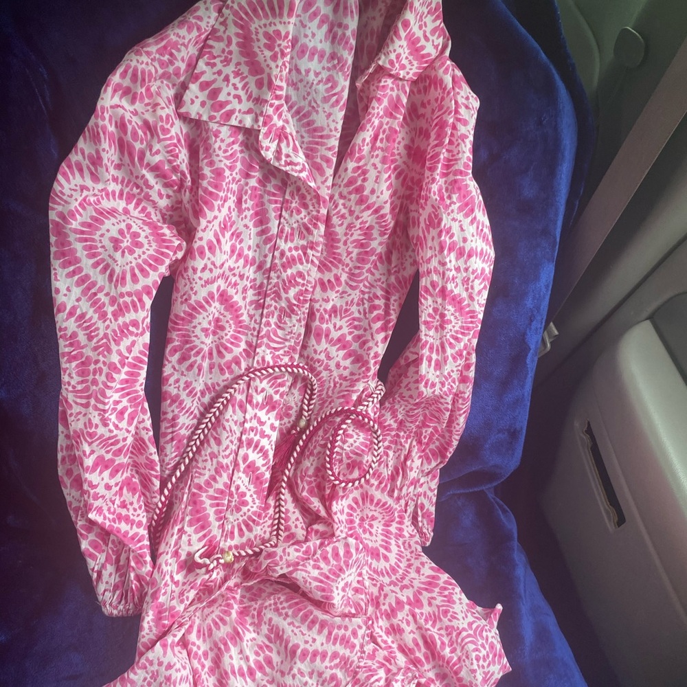 Zara Pink Tie-Dye Mini dress Small